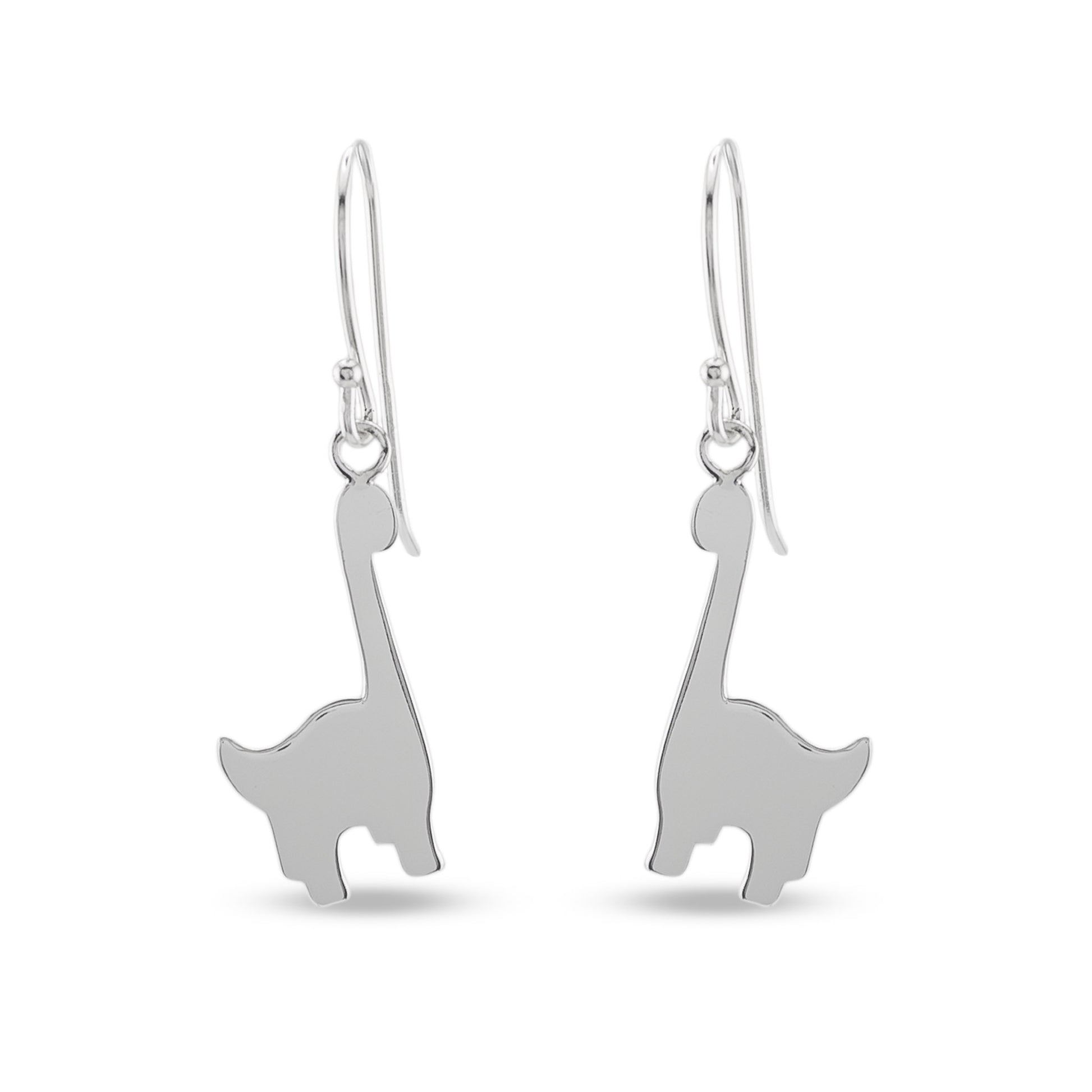 Mini Silver Brontosaurus Set