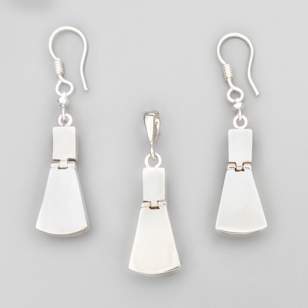 Reversible Trapezoid Stack Set - Amber & Silver