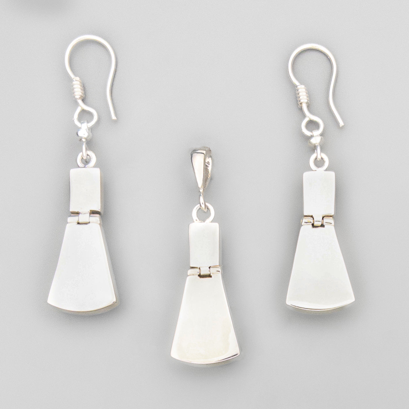 Reversible Trapezoid Stack Set - Amber & Silver