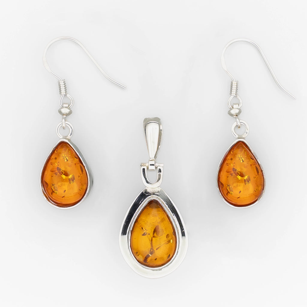 Reversible Mini Teardrop Set - Amber & Turquoise