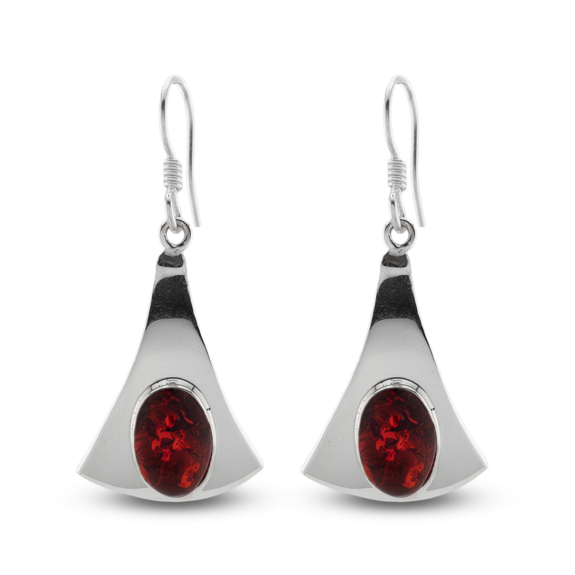 Fused Oval Flared Set - Amber